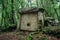 Ancient mysterious megalithic construction dolmen in Abkhazian forest