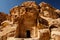 Ancient nabataean house in city of Petra near Wadi Musa in Jordan