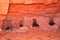 Ancient Navajo Anasazi dwelling with petroglyphs