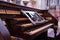 Ancient organ inside a church.