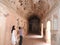 Ancient paintings inside Lakshmi Narayan temple, Orchha, Madhya Pradesh, India