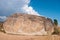 Ancient paintings, petroglyphs on the rocks near the Issyk-Kul,