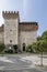 The ancient Palazzo Cybo Malaspina or Palazzo Ducale, in the historic center of Carrara, Italy, on a sunny day