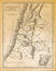 Ancient Palestine Map Printed 1845