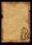 Ancient parchment with the image of a dragon