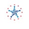 Ancient pentagonal Star emblem, the best. Heraldic vector design