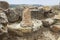 Ancient pillar at excavations
