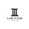 Ancient pillars ruins law firm logo template