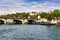 Ancient Pont Alexandre III deck arch bridge spanning the Seine in Paris