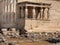 The ancient Porch of Caryatides in Acropolis