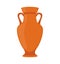 Ancient pottery, vase, jar, amphora. Made in cartoon flat style