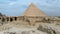 The ancient pyramid of Chefren in Giza, Egypt. Time Laps