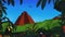 Ancient pyramid in the mexican jungle rainforest 2019  animation MP4