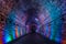 Ancient Rarilway Tunnel lighted in Rainbow Color, Brockville, On