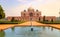 Ancient red sandstone medieval architecture Humayun Tomb complex Delhi.