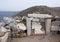 Ancient remains of the tomb of the classical Greek poet Homer on the beautiful Greek island of Ios