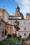 Ancient residential stone house in the center of Rome Italy