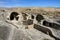 Ancient rock-hewn town Uplistsikhe in eastern Georgia,Caucasus