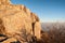 Ancient rock inscription on the summit of Mount Tai, China