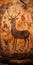 Ancient Rock Painting: Uhd Image Of Deer And Atmospheric Animal Art