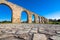 Ancient Roman aqueduct of Kamares in Larnaca, Cyprus