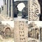 Ancient roman architecture - ruined buildings with