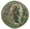 Ancient Roman bronze coin of Emperor Domitian
