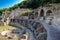 The ancient Roman city, with its ruins. Arches, columns and spas.