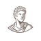 Ancient Roman Emperor Bust Mascot