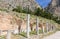 Ancient Roman forum colonnade, Delphi, Greece