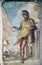 Ancient roman fresco of the roman god of fertility and lust Pri