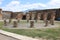 Ancient roman garden inner area in Pompeii, Italy