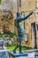 Ancient Roman Gate Augustus Statue Nimes Gard France