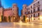 Ancient Roman Gate in morning, Barcelona, Spain