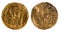 Ancient Roman gold solidus coins of Emperor Honorius