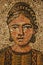 Ancient roman mosaic of young woman