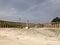 Ancient Roman oval square with colonnade in Jerash in Jordan