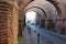 The ancient Roman road Clivus Scauri in Rome, Italy