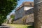 Ancient Roman ruins city walls in Autun historic town