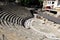 Ancient Roman Theatre near Malaga Alcazaba castle on Gibralfaro mountain, Andalusia, Spain