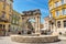 Ancient Roman triumphal arch or Golden Gate and square in Pula, Croatia, Europe