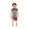 Ancient Rome Warrior, Male Roman Legionnaire or Soldier Character with Sword Vector Illustration