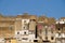 Ancient rooftops of Fez medina with modern satellite dishes