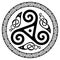 Ancient round Celtic, Scandinavian Design. Celtic knot, mandala