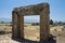 Ancient ruins arch of anatolian civilization in hierapolis, pamukkale, turkey
