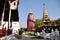 Ancient ruins building of Mandalay Palace the last Burmese monarchy Royal Residency for Majesty on mandalay hill for Burma people