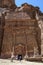 The ancient ruins of a building at Petra in Jordan.