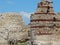 Ancient ruins at the entrance of the Nessebar city, Bulgaria