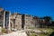 Ancient ruins of the Forum of Augustus with Temple of Mars the Avenger inaugurated in 2 BC