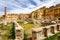 Ancient ruins of Grand Court of Jupiter temple, Beqaa Valley, Baalbeck, Lebanon